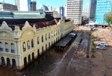 Centro de Porto Alegre após enchentes