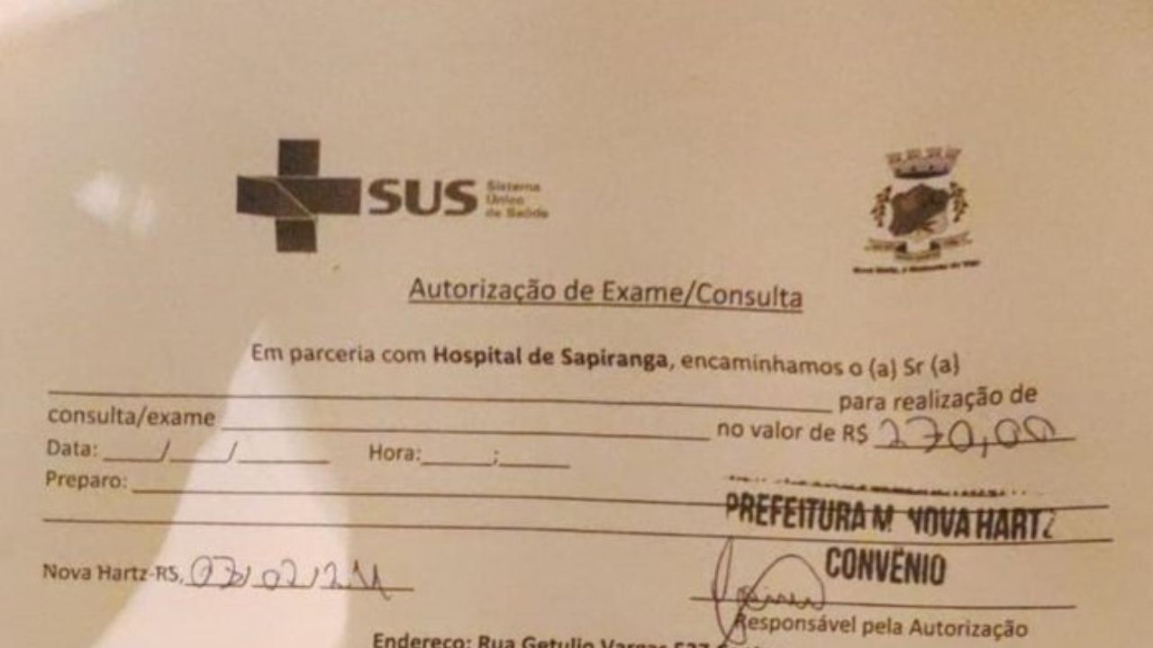 Foto de consulta do SUS 