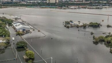 area inundada do aeroporto salgado filho