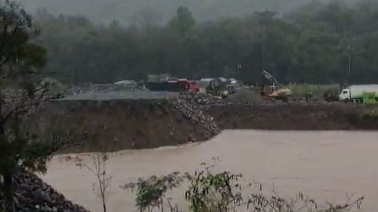 deslizamento em ponte rio cai