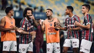 marcelo e outros jogadores do fluminense