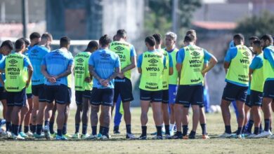 grupo do gremio em treino