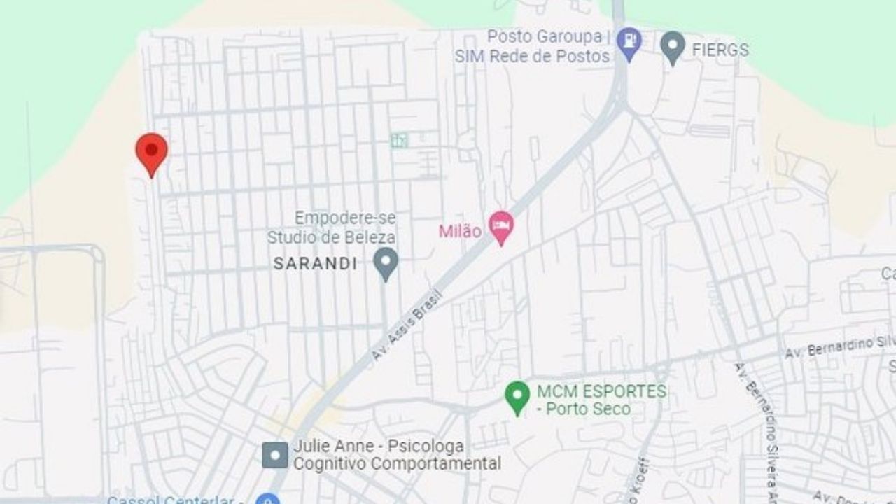 Localização de obra do dique do bairro sarandi realizada pela prefeitura