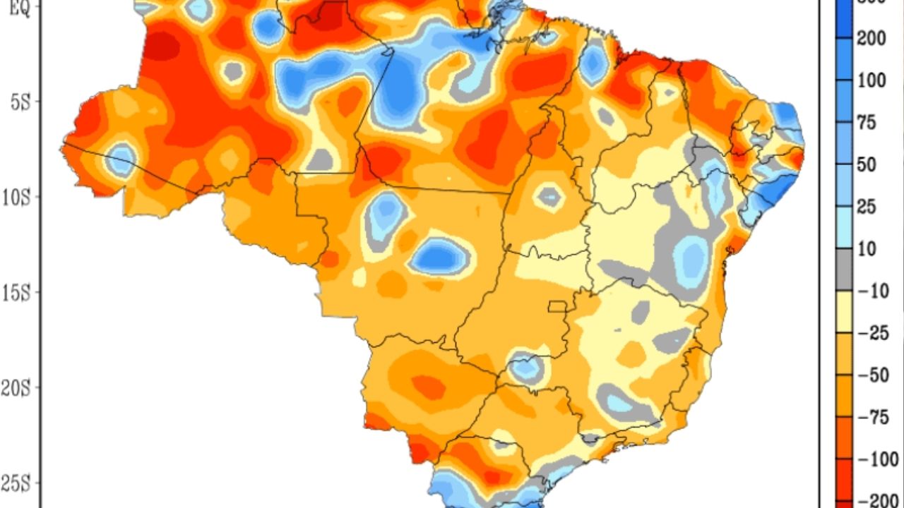 mapa de precipitações das chuvas