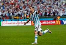 Messi comemora em copa do mundo