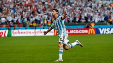 Messi comemora em copa do mundo