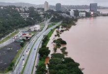 rio guaiba alagado pela enchente