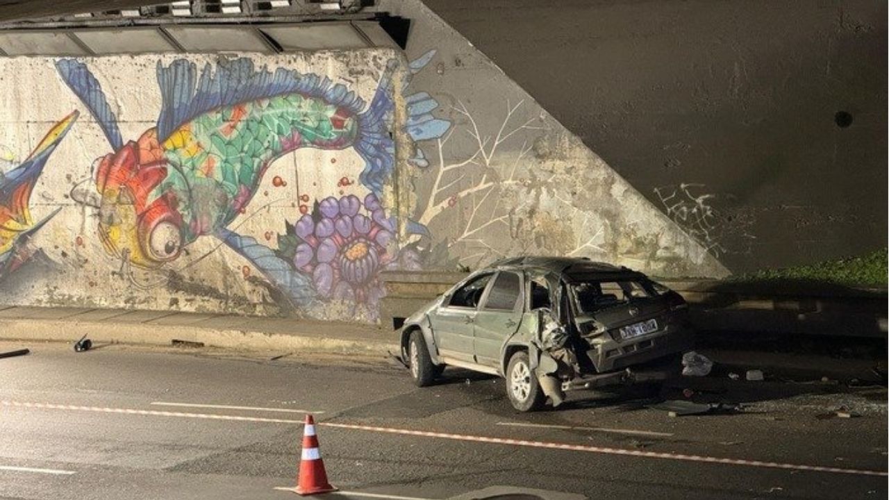 Acidente na cidade de Porto Alegre